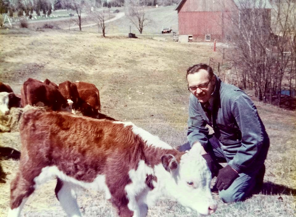 Grandpa Leppink and herefords